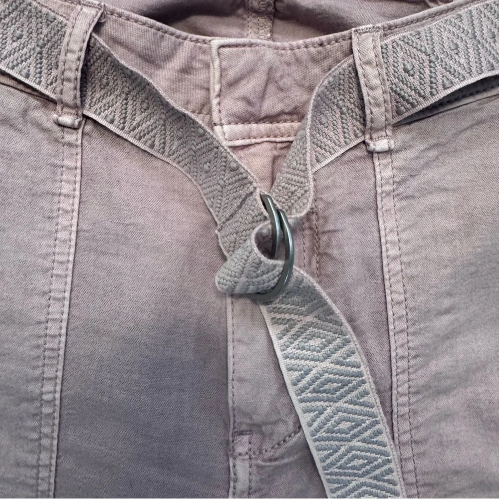 Anthropologie Pink Belted Wanderer Twill Ankle Pants Straight Leg Womens Sz. 26 - Picture 7 of 8